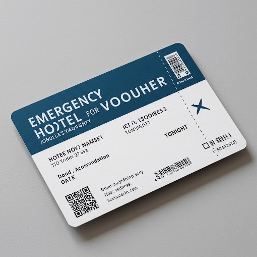 emergency hotel voucher for tonight