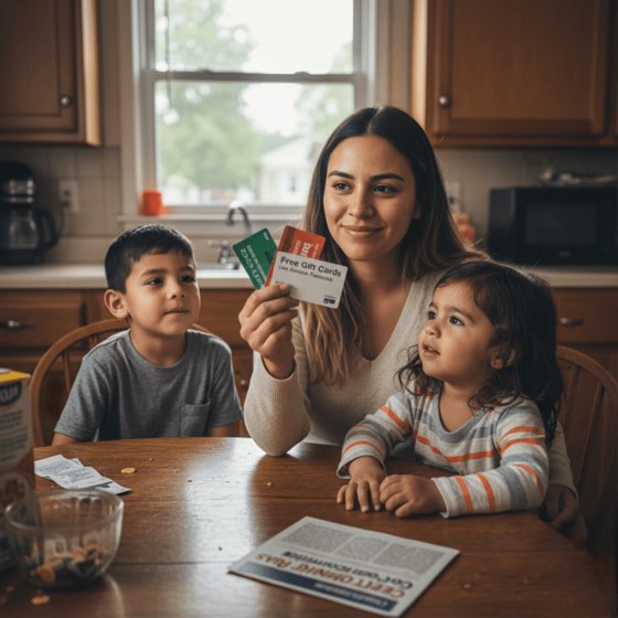 free gift cards for low income families